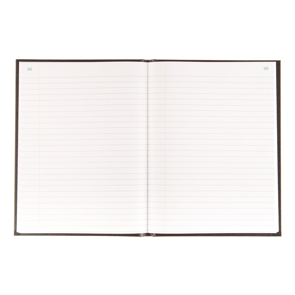 Blueline Record Book 10.25x7.69-Inch 200 Pages, Black (A796